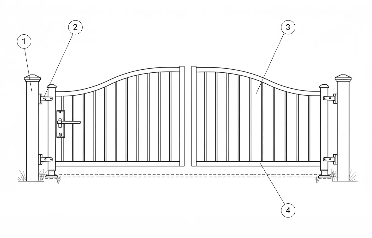 Устройство ворот: распашные